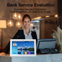 Tablette Android de bureau en forme de L L102T-133 de 10,1 pouces pour la collecte de commentaires clients