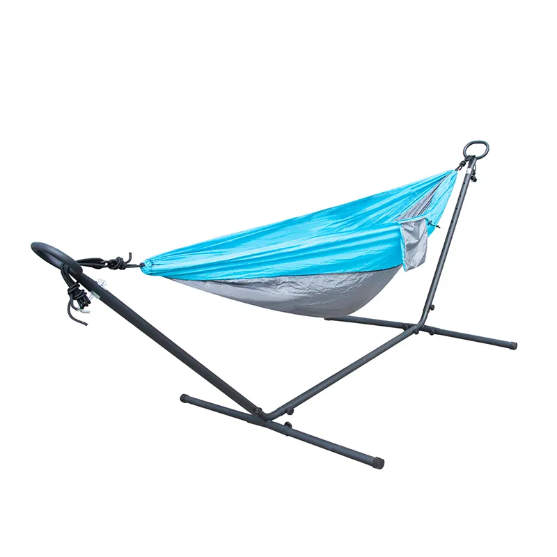 Cadeira de rede de náilon confortável, cadeira simples para acampamento ao ar livre, praia, suporte portátil, para adultos e crianças