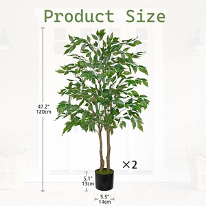 Grand <span class=keywords><strong>arbre</strong></span> artificiel Ficus réaliste en plastique, sur pied, pour la décoration intérieure moderne, les espaces commerciaux et les aménagements paysagers. - Product Image 2