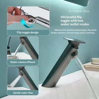 Robinet monocommande en cuivre pur avec cartouche céramique, eau chaude et froide, design moderne, anti-éclaboussures, pour lavabo sur comptoir