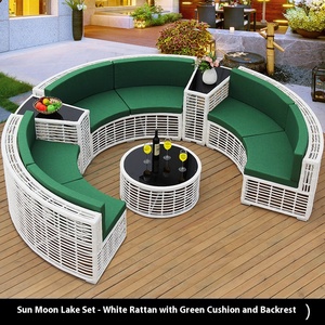 أثاث حديقة دائري حديث للأماكن الخارجية كرسي مبتكر مقاوم للماء مع طراز فناء الفندق - Product Image 3