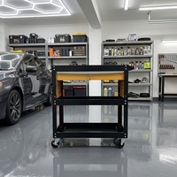 Armoire à outils professionnelle robuste avec tiroirs verrouillables et plateau latéral pour garage, rangement métallique