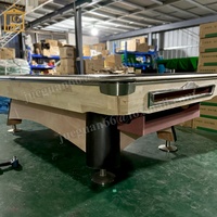 Table de billard française en bois massif et ardoise de 9 pieds, système de retour automatique des billes, qualité de tournoi, haute qualité pour usage commercial