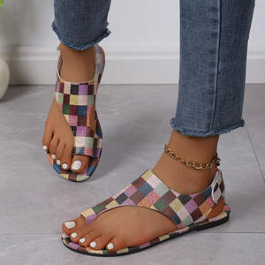 Летние 2025, Новые поступления, камуфляжные пляжные туфли больших размеров, верхняя одежда с открытым носком, легкие модные сандалии на плоской подошве - Product Image 2