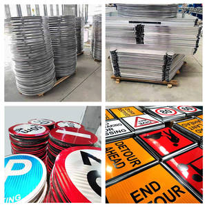 تصنيع لوحات علامات الشوارع المصنوعة من الألومنيوم المخصصة للتحذير العاكسة من تحذير حركة المرور لوقف السلامة على الطرق - Product Image 6