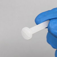 Vis à tête fraisée en PVDF, vis à tête ronde en plastique