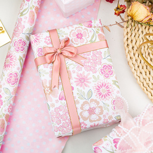Floral <b>Pattern</b> Gift Wrapping <b>Paper</b> Double Sided Art <b>Paper</b> Eco-Friendly For Packaging And Craft Use - Product Image 2