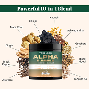 Suplemento Natural para el Apoyo de la Testosterona, Gomitas Alpha Male Vitality con Extracto de Maca y Tongkat <span class=keywords><strong>Ail</strong></span> para la Energía y Resistencia Masculina - Product Image 2