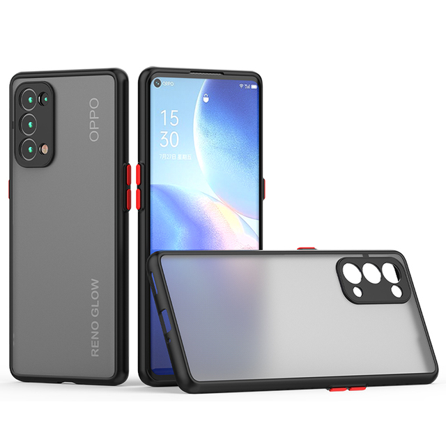 Smoke Translucent Matte Full Cover Soft Edge Back Cover Phone case for Oppo Find X3 Neo
