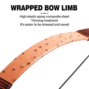 Arco Tradicional SPG para Niños, Arco Recurvo para Caza y Juego de Flechas, <span class=keywords><strong>15</strong></span> Libras, Arco Largo Deportivo de Madera Laminada Hecho a Mano en China - Product Image 5