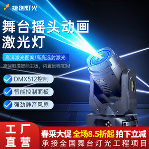 ไฟเลเซอร์เคลื่อนที่ Jiechuang 5W สีสันครบถ้วน พร้อมไอริส สำหรับเวที บาร์ และห้องเต้นรำ - Product Image 2