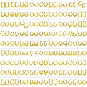 Pendientes Asequibles Directos de Fábrica, Aros Hipoalergénicos de Acero Inoxidable Chapados en Oro, Joyería de Bajo Costo para Mujer al por Mayor - Product Image 3