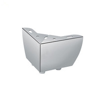 Pieds de canapé carrés modernes en fer chromé pour mobilier d'hôpital, extérieur, ferme et chambre à coucher