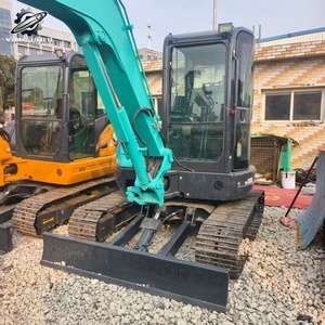Mini-excavatrice Kobelco SK55 d'occasion, 5,5 tonnes, godet de 0,2 m³, marque japonaise d'origine, petite excavatrice sur chenilles pour travaux de construction, certifiée CE - Product Image 2