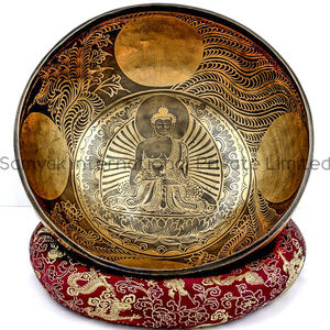 Cuenco Tibetano Grande con Arte del Señor Buda, Sonido Profundo para Yoga, Meditación y Terapia de Sonido - Product Image 1