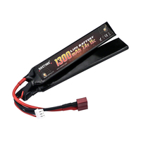 Melasta Vente en Gros 2s 15c 7.4v 1300mah Airsoft Lipo Batterie Avec Mini Tamiya Connecteur