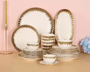 Geschirr für Zuhause/Party/Hochzeit Restaurant Essteller Keramik Porzellan Chrysanthemen Geschirr Set