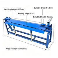 Machine plieuse manuelle industrielle robuste pour tôles, plieuse à acier OEM pour le pliage de précision et la fabrication de conduits d'air