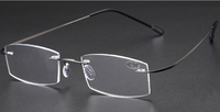 Nouvelles lunettes de lecture unisexes vintage ultra-légères sans monture, à verres correcteurs anti-lumière bleue, pour presbytie