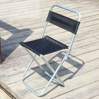 Tabouret pliant d'extérieur directement de l'usine pour le camping et la pêche, chaise pliante en tissu imperméable avec dossier