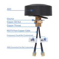 Antenne combinée 2 en 1 GPS + LORA 2.4G 3G LTE 4G 5G, étanche, omnidirectionnelle, à montage sur vis, pour armoire, extérieur