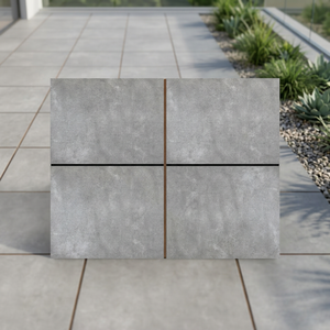 Dalles de pavage en porcelaine pleine masse gris ciment Asto 20 mm 600x600 mm, robustes pour extérieur et parking - Product Image 5