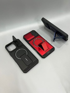 Coques de téléphone portable robustes avec béquille et protection d'objectif pour iPhone 17 16 15 14 13 Pro Max 11 Plus Samsung Xiaomi - Product Image 2