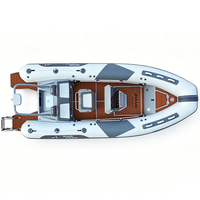 Bateau pneumatique semi-rigide en aluminium de 5,6 m (19 pieds) USA 560 avec certificat CE, design personnalisé, bateau de plaisance familial