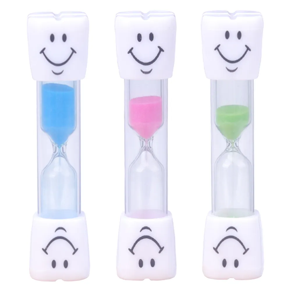 Clessidra di plastica viso sorridente spazzolino da denti Timer sabbia per bambino clessidra