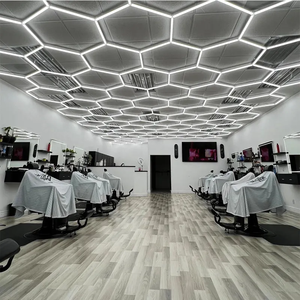 Hot Seller 6500K Hexagonal LED Light Garagem e GYM Automotive LED para Workshop Honeycomb Teto Light Grid - Product Image 6