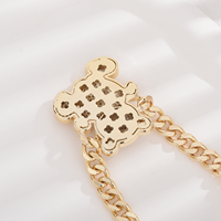 2024 nouveau prix de gros mode exquis amour diamant ours collier mignon chaîne créative dames accessoires de mode