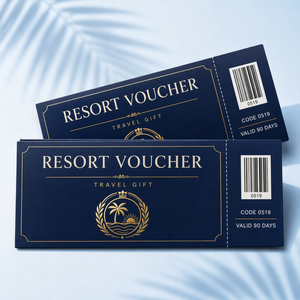 Vouchers personnalisés pour vins et repas, pour les programmes cadeaux des restaurants, taille et couleur personnalisées, avec design personnalisé pour les événements et la vente au détail - Product Image 1