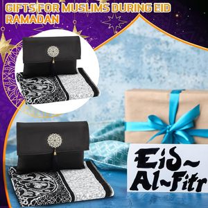 Foldable Custom High Pile Braided Prayer Rug Mosque Use Muslim Backrest Flat Weave Jacquard Machine Made Non-Slip Cushioned - Product Image 5