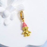 DIY Elf Charms 18K oro latón circón encanto colorido esmalte Pelo Largo Hada COLLAR COLGANTE para mujer joyería regalos