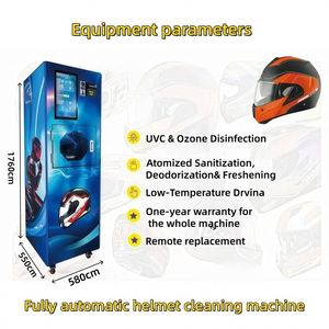 Machine de nettoyage de casques entièrement automatique, machine de désinfection de casques de moto, distributeur automatique en libre-service - Product Image 6