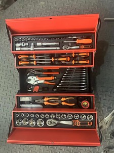 High Quality 85pcs Folding Hand Toolbox <b>Set</b> Auto Repair Household Car Repair Storage Foldable Multi-functional Tin Box SDGJX-85 - Product Image 4