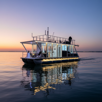 Casa Flotante de Aluminio de 36 pies, Removible, Personalizada para las Necesidades Diarias y de Entretenimiento