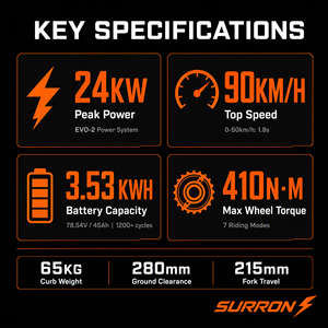 Surron Light Bee <span class=keywords><strong>X</strong></span> 2 Moto Elettrica Leggera da 58kg per Fuoristrada, 410Nm di Coppia, per Giovani <span class=keywords><strong>e</strong></span> Adulti, per Sport - Product Image 2