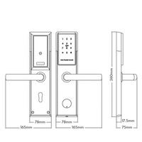 Système de serrure de porte intelligente pour hôtel avec code numérique et encodeur de carte magnétique APP pour la gestion hôtelière
