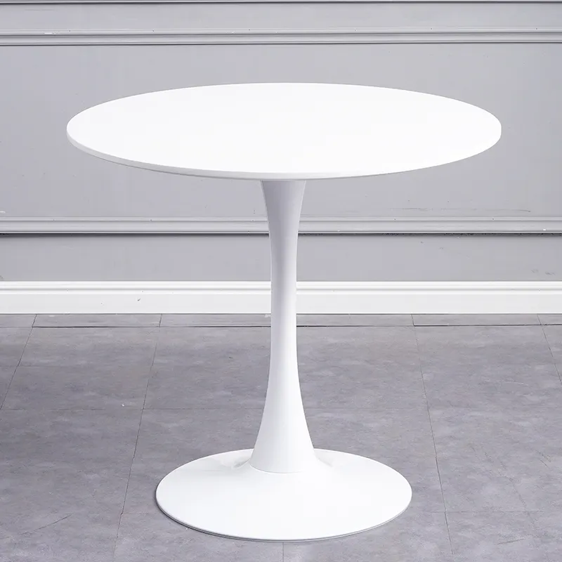 Modern Nordic Luxury Reception Coffee Dining Side Table Small Round Marble Top Metal Base Meeting Office Tulip Coffee Table