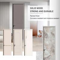 Porte intérieure en MDF avec placage en bois naturel, isolation acoustique pour appartement, villa - Design moderne, OEM personnalisé, chambre à coucher, salon