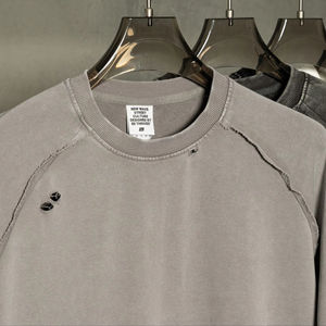 Camiseta Vintage Personalizada con Serigrafía, 330G, 100% Algodón, Estilo Streetwear, Hombros Caídos, Oversize, para Hombre - Product Image 1