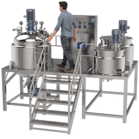 Homogénéisateur émulsifiant sous vide à moteur à engrenages pour produits cosmétiques et chimiques APVO 5L 10L 20L 30L 50L