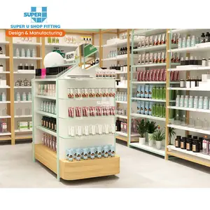Espositore in metallo per negozio medicale per negozio di cosmetici espositore per farmacia Custom scaffali per la farmacia Shop Interior Design