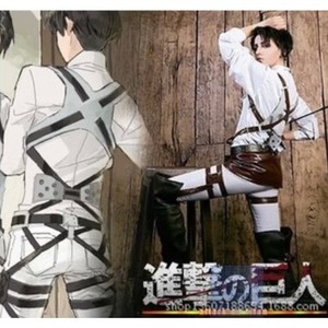 Conjunto de Cinturón de Ataque a los Titanes, Disfraz de Cosplay de Cuero para Todo el Cuerpo, Uniforme del Cuerpo de Exploración, Juego de Rol - Product Image 1
