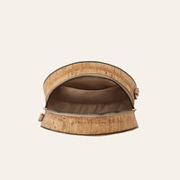Sac bandoulière rond en liège naturel à motif ethnique bohème, rétro, écologique, pour femmes, décontracté, avec chaîne