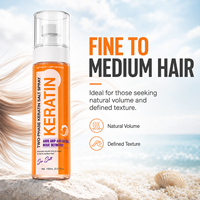 Spray au sel de mer à la kératine pour volume et texture, spray capillaire effet vague de plage pour cheveux fins, prêt à être expédié en stock