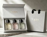 Vente en gros de flacons de parfum miniatures personnalisés de 10 ml, 15 ml, 30 ml avec boîte, boîte-cadeau de parfum en papier rigide de luxe