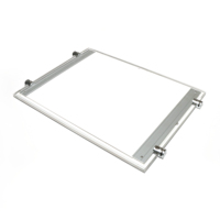 Cadre de poche à LED double face A1 A2 A3 A4 Agent immobilier Crystal Led Light Box Led Hanging Acrylic Sandwich Photo Frames