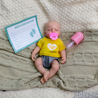 Realistische 12 "detaillierte Haut merkmale Weiches Silikon Reborn Baby Doll Schönes Mädchen Kleine Baby puppe Handgemachtes Kunst spielzeug